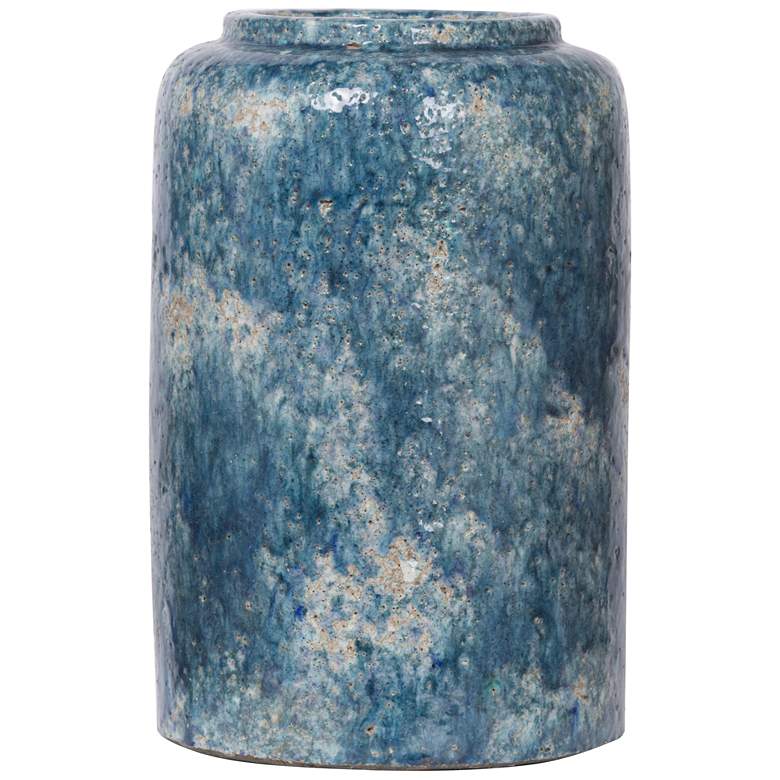 Image 1 Firth Medium Round Blue Vase
