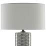 Fisch Gray and White Fish Pattern Porcelain Table Lamp