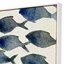 Fish Friends III 38" Square Giclee Framed Canvas Wall Art