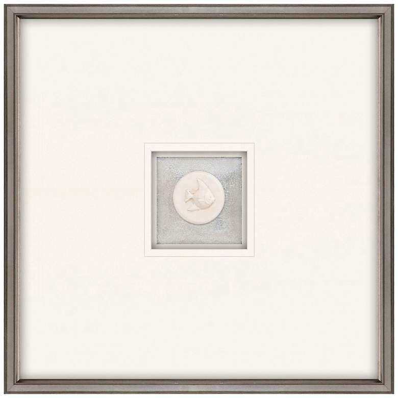 Image 1 Fish Intaglio 22 inch Square Framed Wall Art