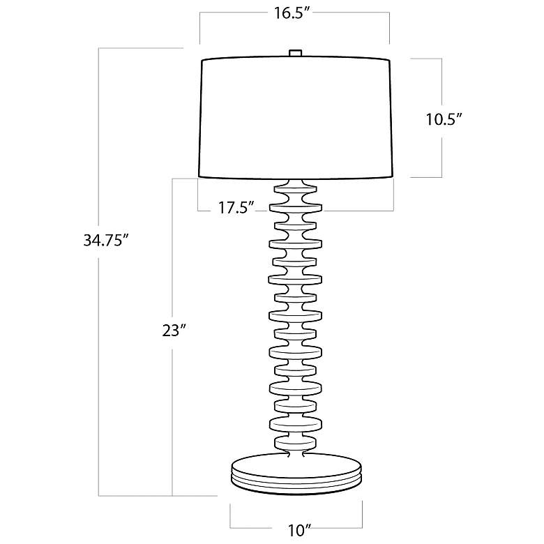 Image 5 Fishbone Buffet Lamp (White Wash) more views