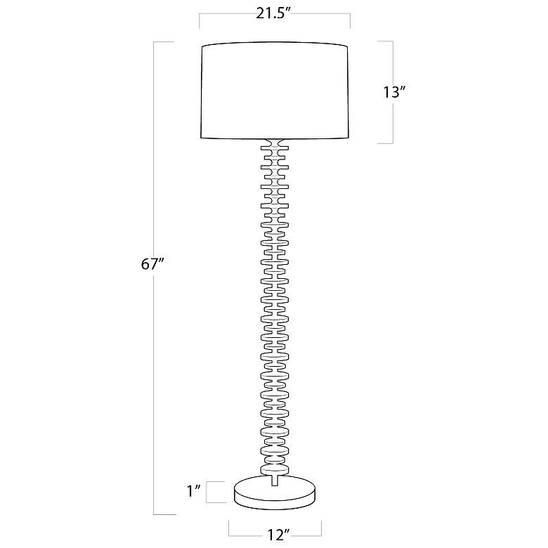 Image 4 Fishbone Floor Lamp (White) more views