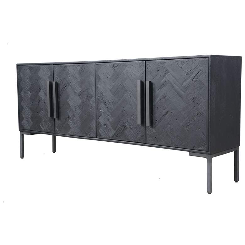 Image 2 Fishbone Sideboard Black more views
