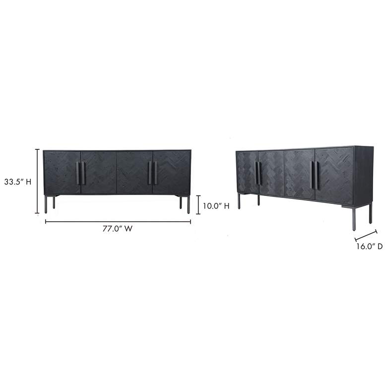 Image 6 Fishbone Sideboard Black more views