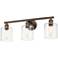 Fisher 25 1/4" Wide Rubbed Bronze 3-Light Bath Light