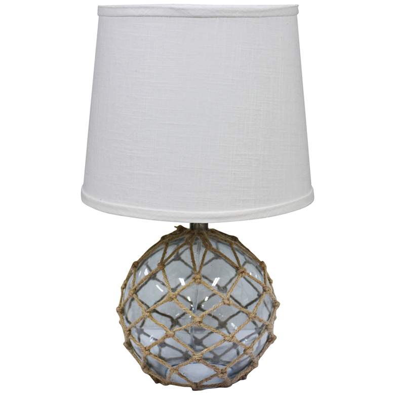 Image 1 Fisherman Friend 19 1/2 inchH Smoke Netted Accent Table Lamp