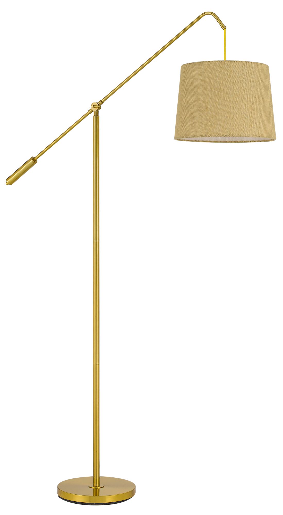 lever arm antique brass floor lamp