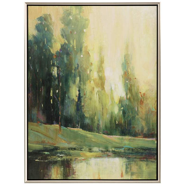 Image 1 Fishing Spot II 52" High Giclee Framed Canvas Wall Art