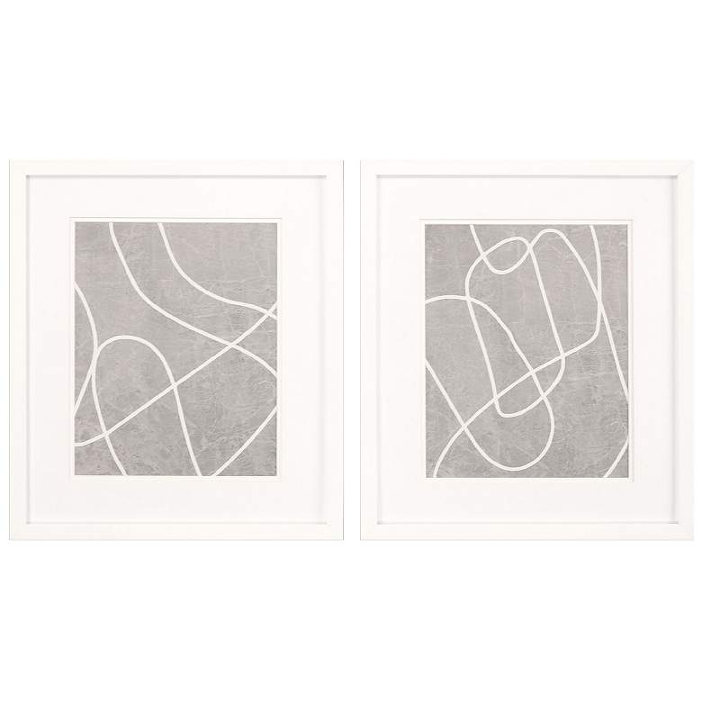 Image 1 Fissures 17"W x 20"H Framed Art Set of 2