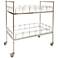 Fitz 30" Wide 2-Tier Antique Gold and Glass Serving Cart