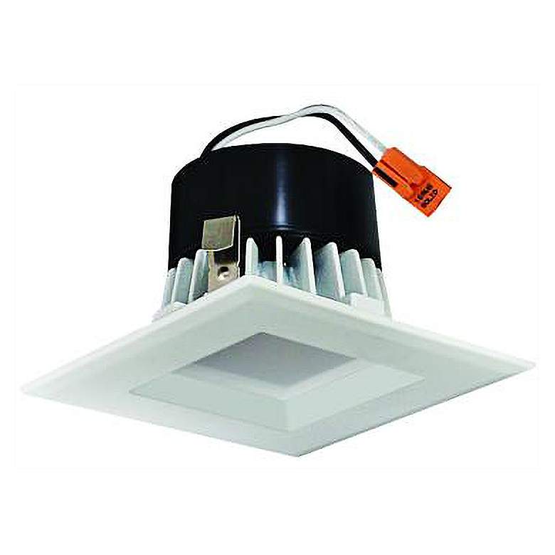 Image 1 Fitz 4 inch Square White LED Re?ector Insert Recessed Trim