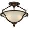 Fitzgerald 16 3/4" Wide Heritage Bronze Ceiling Light