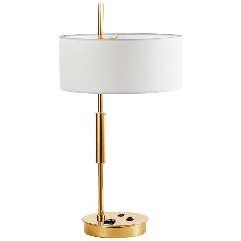 Image 1 Fitzgerald 26.5" High Aged Brass Table Lamp