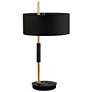 Fitzgerald 26.5" High Matte Black &amp; Aged Brass Table Lamp