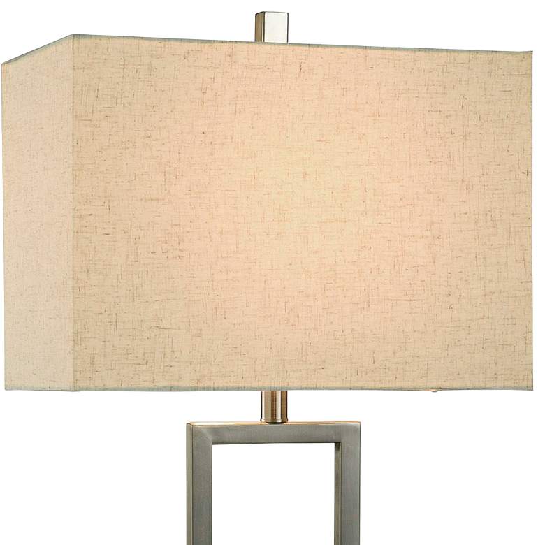 Image 3 Fitzgerald Brushed Nickel and Black Table Lamp more views