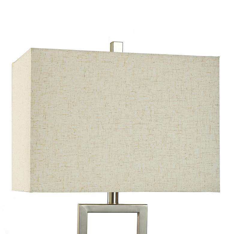 Image 5 Fitzgerald Brushed Nickel and Black Table Lamp more views