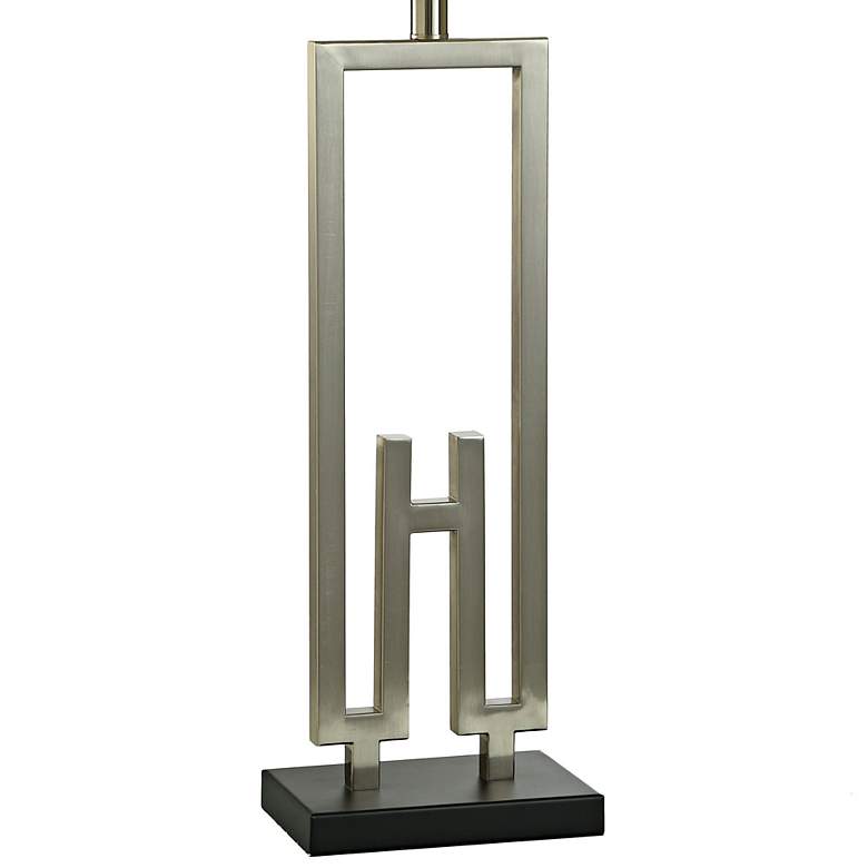 Image 6 Fitzgerald Brushed Nickel and Black Table Lamp more views