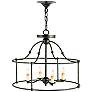 3_Fitzjames 20"W Black Mayfair 4-Light Lantern Ceiling Light more views