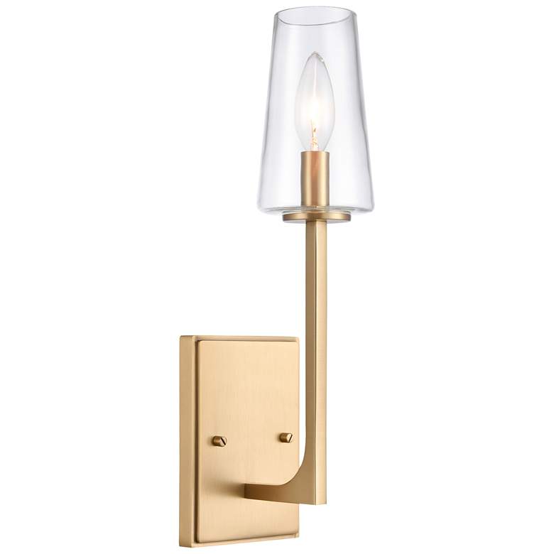 Image 1 Fitzroy 16 inch High 1-Light Sconce - Lacquered Brass