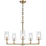 Fitzroy 28" Wide 5-Light Chandelier - Lacquered Brass