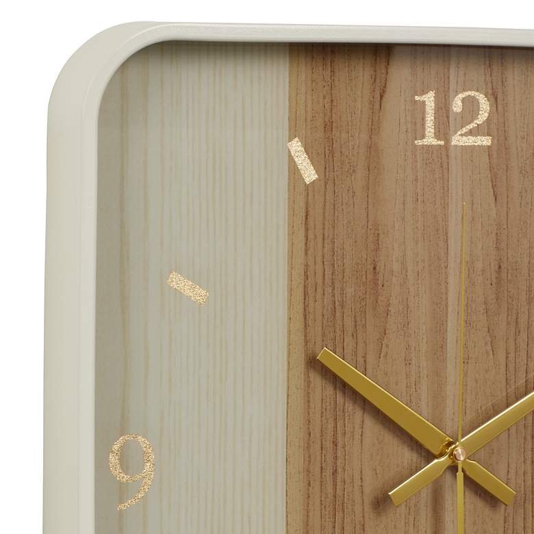 Image 3 Fitzroy Painted Wood and White 17 1/4" Square Wall Clock more views