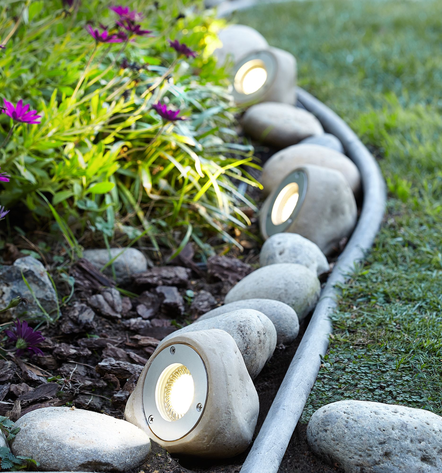 stone landscape lights