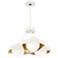 Five-O 22 1/2"W Textured White and Gold 3-Light LED Pendant