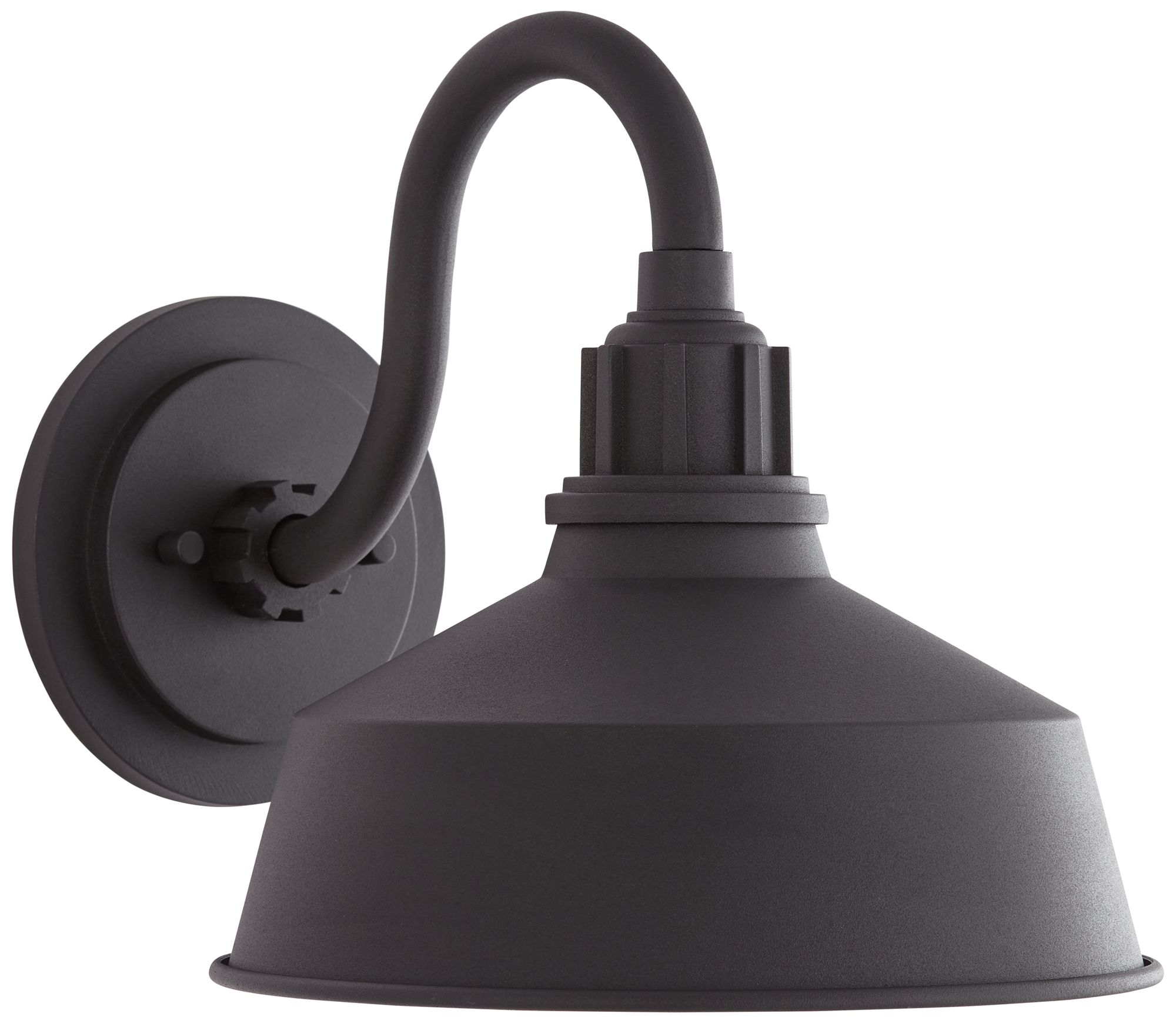 FIW Arnett 10" Wide Textured Black Outdoor Barn Wall Light