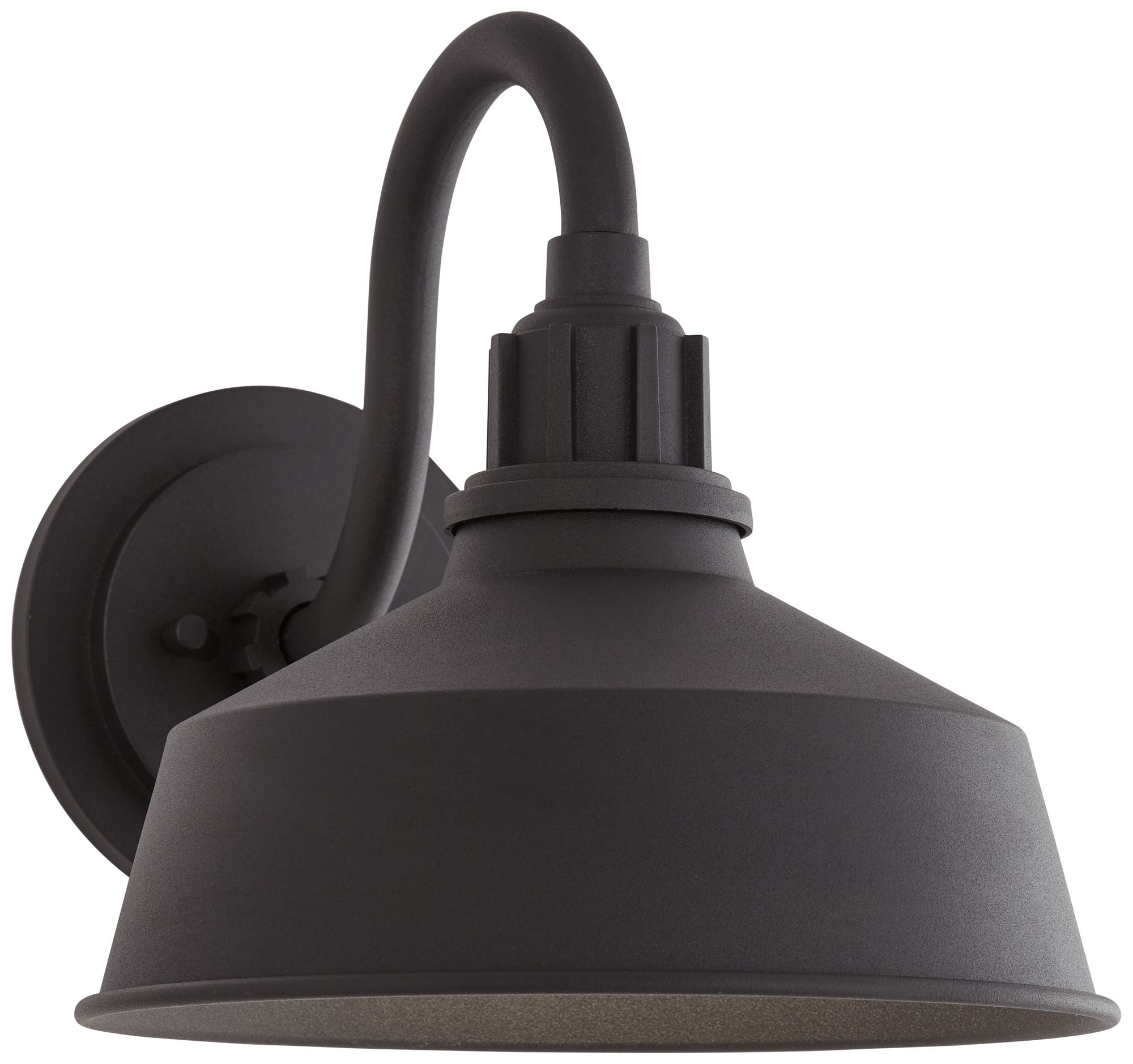Image 7 FIW Arnett 10" Wide Textured Black Outdoor Barn Wall Light more views