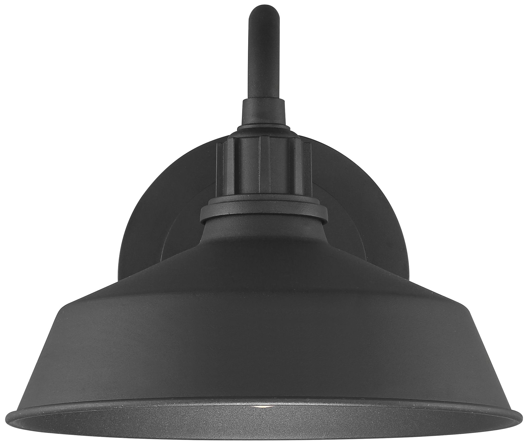 Image 4 FIW Arnett 12 1/2" Wide Textured Black Dusk to Dawn Barn Light more views