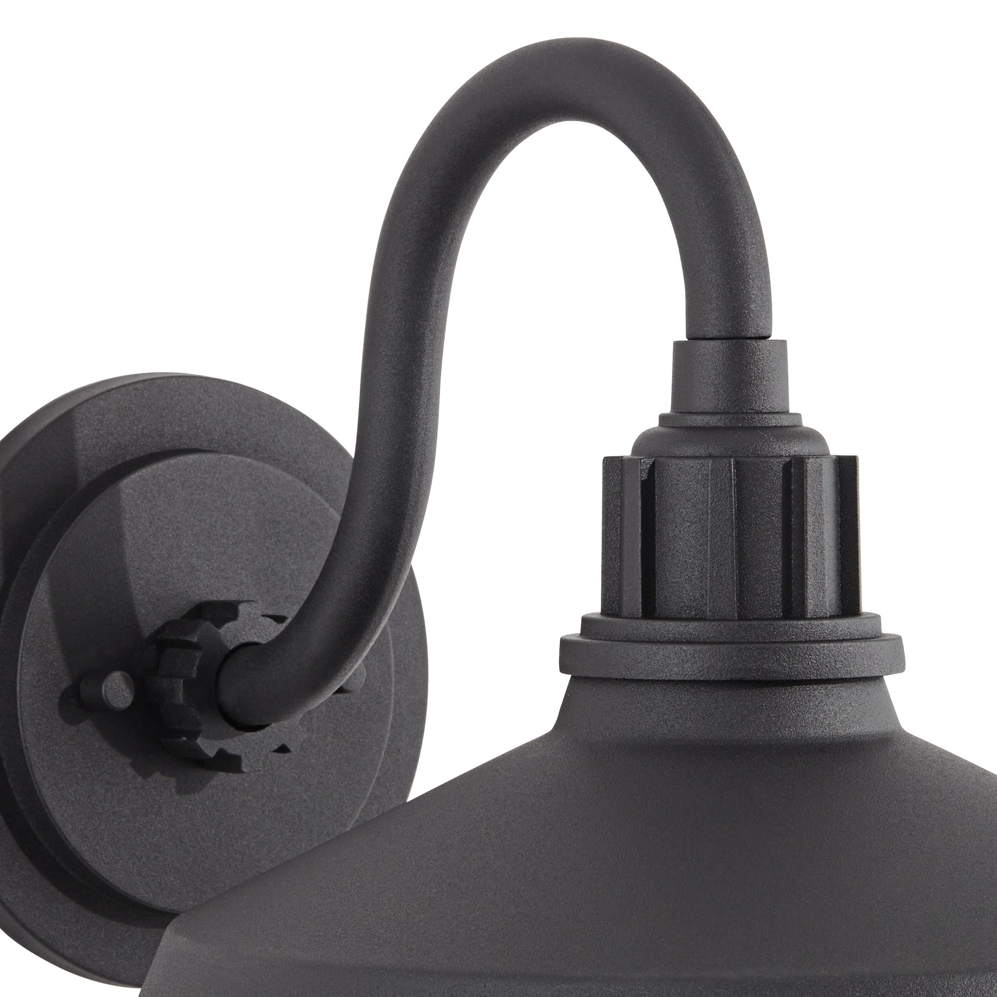 Image 4 FIW Arnett 12 1/4" Wide Textured Black Outdoor Barn Wall Light more views