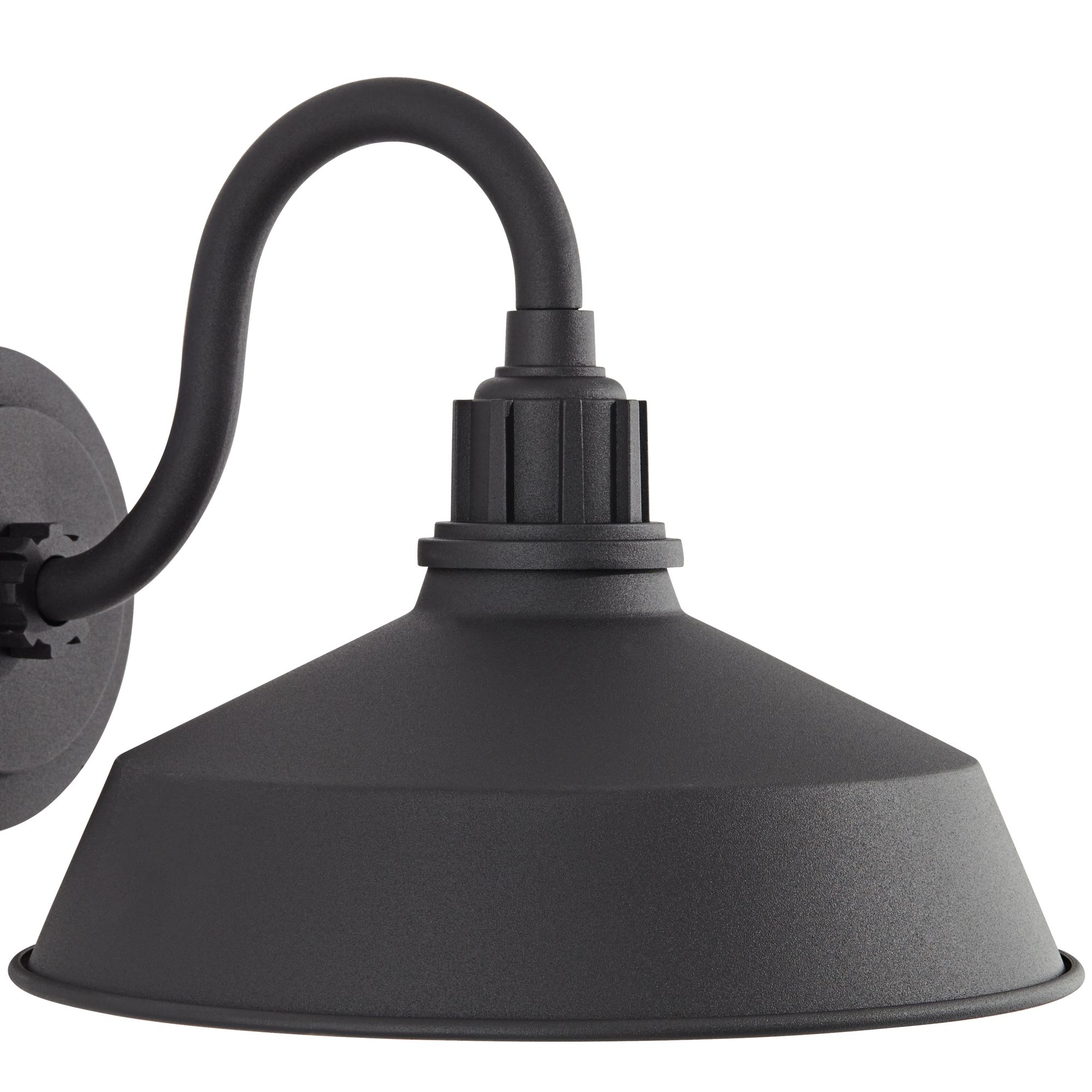 Image 5 FIW Arnett 12 1/4" Wide Textured Black Outdoor Barn Wall Light more views