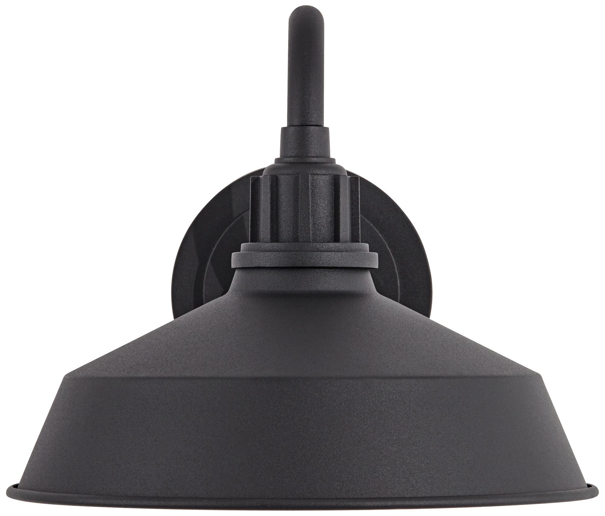 Image 7 FIW Arnett 12" Wide Textured Black Barn Light Wall Sconce more views