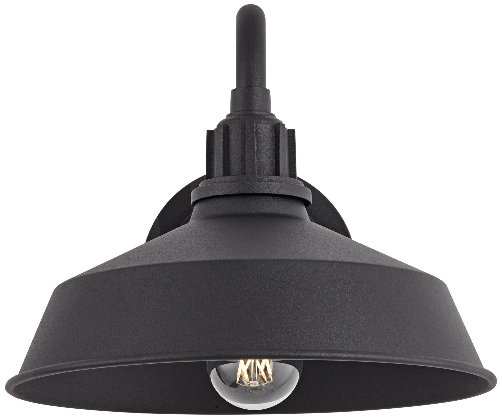 FIW Arnett 12" Wide Textured Black Barn Light Wall Sconce in scene