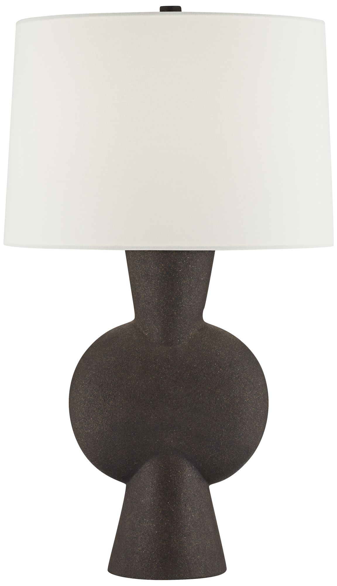 Image 2 FIW Louise 26 1/2" Modern Matte Brown Gourd Table Lamp