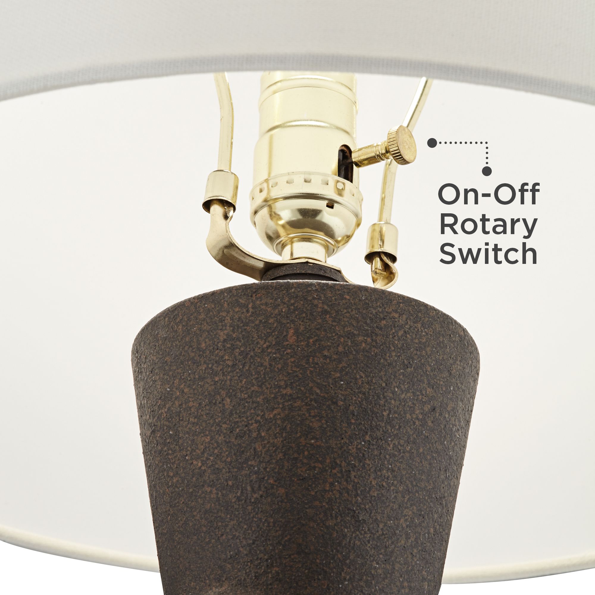Image 5 FIW Louise 26 1/2" Modern Matte Brown Gourd Table Lamp more views