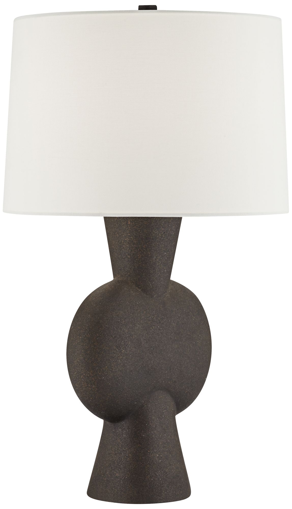 FIW Louise 26 1/2" Modern Matte Brown Gourd Table Lamp