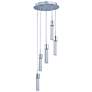 1_Fizz IV 14"W Chrome and Bubble Glass Multi-Light LED Pendant