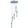 Fizz IV 14"W Chrome and Bubble Glass Multi-Light LED Pendant