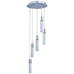 Fizz IV 14"W Chrome and Bubble Glass Multi-Light LED Pendant