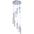 Fizz IV 16"W Chrome and Bubble Glass Multi-Light LED Pendant