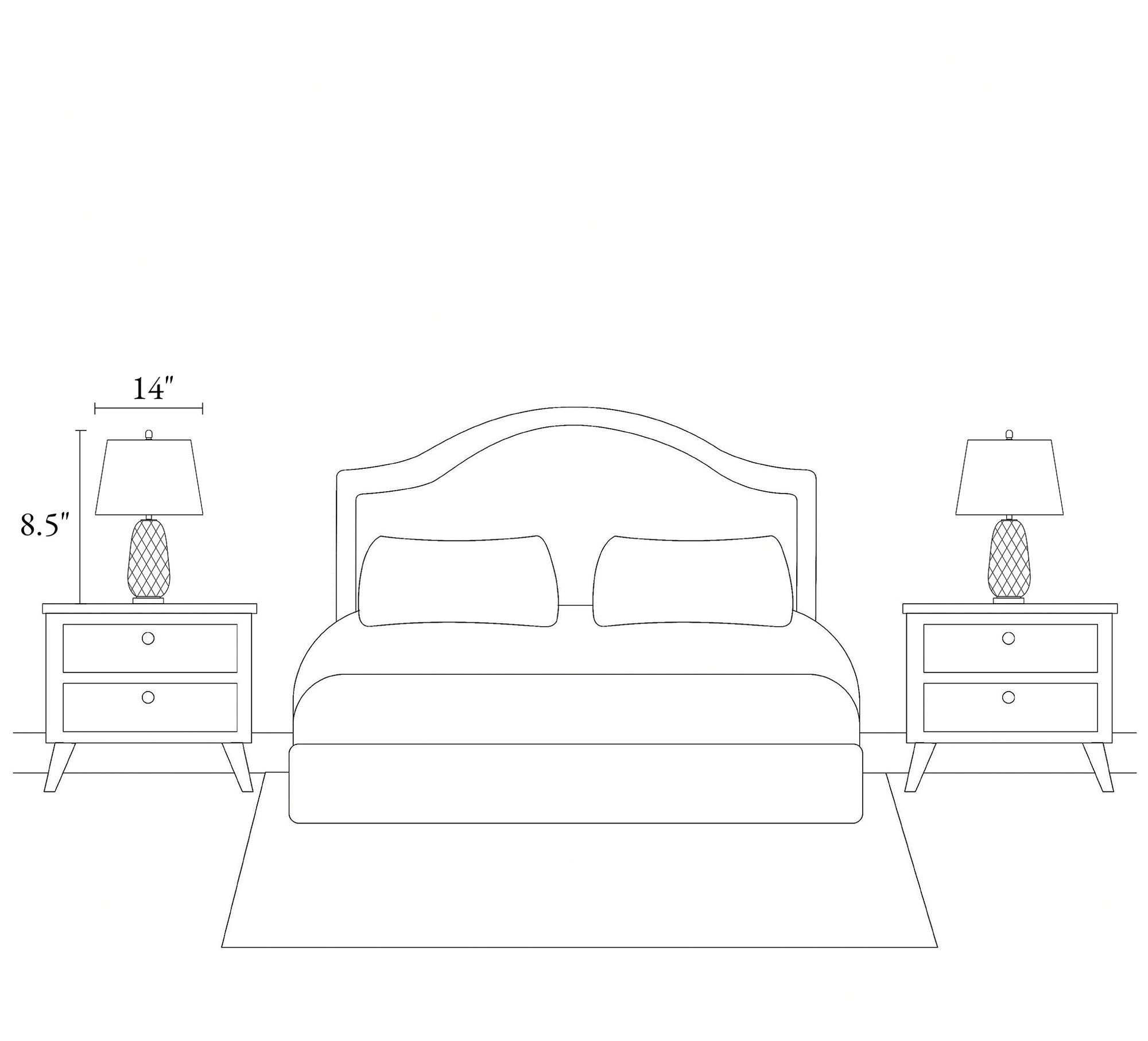 Flabellum 1-Light Glass Table Lamps