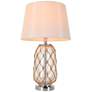 1_Flabellum 1-Light Glass Woven Rope Coastal Table Lamps
