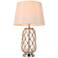 Flabellum 1-Light Glass Woven Rope Coastal Table Lamps