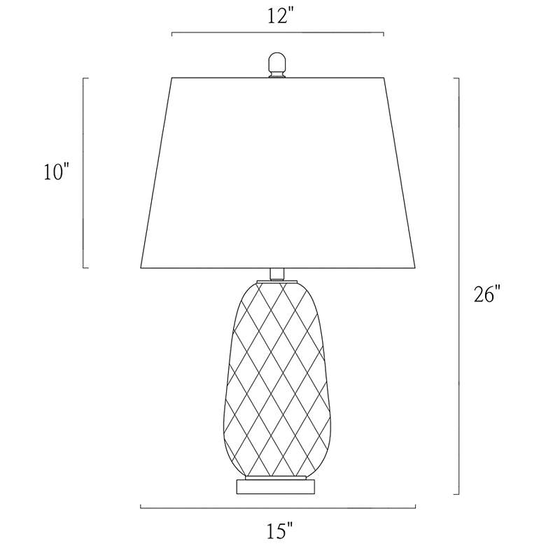 Image 2 Flabellum 1-Light Glass Woven Rope Coastal Table Lamps more views