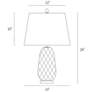 2_Flabellum 1-Light Glass Woven Rope Coastal Table Lamps more views