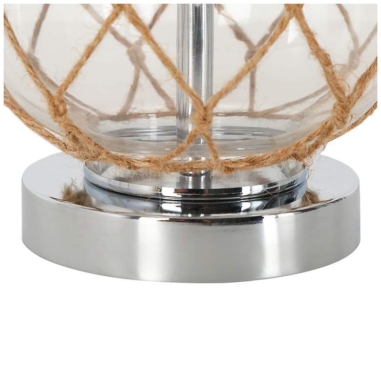 Image 4 Flabellum 1-Light Glass Woven Rope Coastal Table Lamps more views