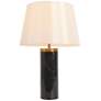 1_Flabellum 24 3/4" High Contemporary Polished Black Cylinder Table Lamp