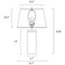 2_Flabellum 24 3/4" High Contemporary Polished Black Cylinder Table Lamp more views