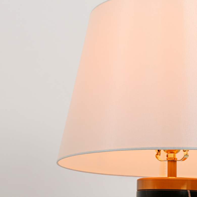 Image 3 Flabellum 24 3/4" High Contemporary Polished Black Cylinder Table Lamp more views